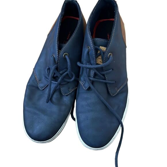 Levis mens blue athletic lace up shoes high top - Picture 1 of 5
